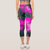 Wilde Nelken nach Regen Capri Leggings (Rückseite)