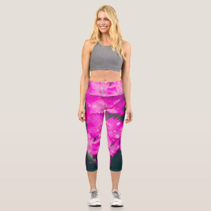 Wilde Nelken nach Regen Capri Leggings