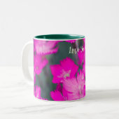 Wilde Nelken nach Regen Zweifarbige Tasse (Vorderseite Links)