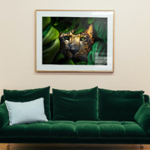 Wilde Neugier: Jaguar Lurking im Dschungel Canva Poster