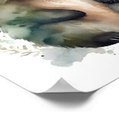 Wilde, Niedliche Waldtiere tragen Hirsche Poster (Ecke)