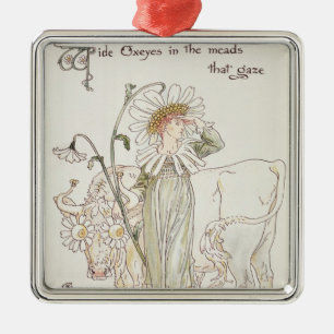 Wilde Ochsenaugen in den Met die Gaze Silbernes Ornament