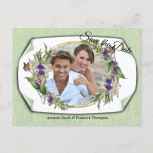 Wilde Öko-freundliche Frühlingsblumen - Ankündigun Ankündigungspostkarte