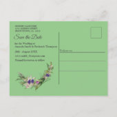 Wilde Öko-freundliche Frühlingsblumen - Ankündigun Ankündigungspostkarte (Rückseite)