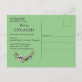 Wilde Öko-freundliche Frühlingsblumen Einladungspostkarte (Rückseite)