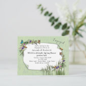 Wilde Öko-freundliche Frühlingsblumen Einladungspostkarte (Stehend Vorderseite)