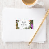 Wilde Öko-freundliche Gräser & Frühlingsblumen Adressaufkleber (Insitu)