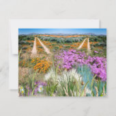 Wilde Öko-freundliche Gräser & Frühlingsblumen Einladung (Rückseite)