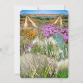 Wilde Öko-freundliche Gräser & Frühlingsblumen Einladung (Rückseite)