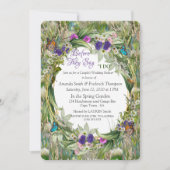 Wilde Öko-freundliche Gräser & Frühlingsblumen Einladung (Vorderseite)