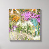 Wilde Öko-freundliche Gräser & Frühlingsblumen Leinwanddruck (Vorderseite)