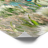 Wilde Öko-freundliche Gräser & Frühlingsblumen Poster (Ecke)