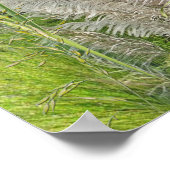 Wilde Öko-freundliche Gräser & Frühlingsblumen Poster (Ecke)