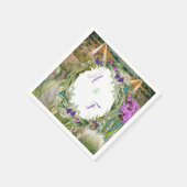 Wilde Öko-freundliche Gräser & Frühlingsblumen Serviette (Ecke)