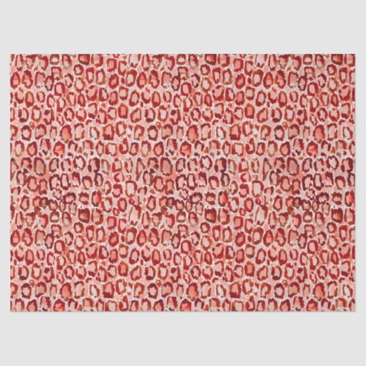 WILDE orange Leopard-Haut-Tierdruck CAT Seidenpapier (Vorderseite)