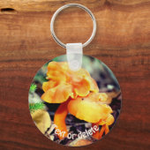 Wilde Orange Pilze Natur Personalisiert Schlüsselanhänger (Rückseite)