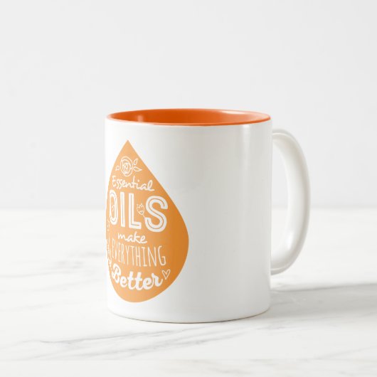 Wilde Orangen-Öl-Tee Zweifarbige Tasse (VorderseiteRechts)