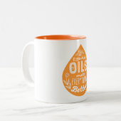 Wilde Orangen-Öl-Tee Zweifarbige Tasse (Vorderseite Links)