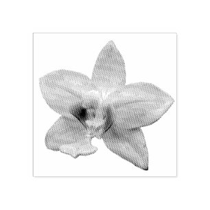 Wilde Orchidee Lila Tropische Blume Gummistempel