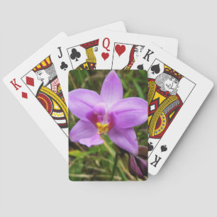Wilde Orchidee Lila Tropische Blume Spielkarten