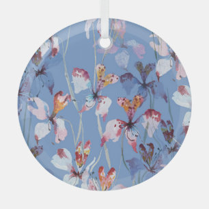 Wilde Orchideen-Eleganz: Watercolor Luxus Ornament Aus Glas