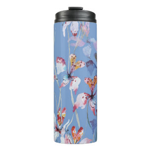 Wilde Orchideen-Eleganz: Watercolor Luxus Thermosbecher