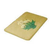 Wilde Orchideen - Goldene gelbe Orchideen und Foli Badematte (Schrägansicht)