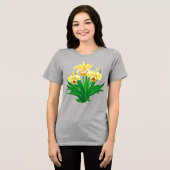 Wilde Orchideen - Goldene gelbe Orchideen und Foli Tri-Blend Shirt (Vorderseite voll)