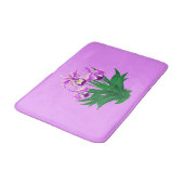 Wilde Orchideen - Lila Orchideen und Foliage Badematte (Schrägansicht)