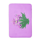 Wilde Orchideen - Lila Orchideen und Foliage Badematte (Vorderseite Vertikal)