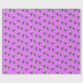 Wilde Orchideen - Lila Orchideen und Foliage Geschenkpapier (Flach)