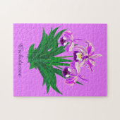Wilde Orchideen - Lila Orchideen und Foliage Puzzle (Horizontal)