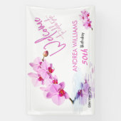 Wilde Orchideenblüten 50. Geburtstag Banner (Vertikal)