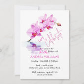 Wilde Orchideenblüten 50. Geburtstag Einladung (Vorderseite)