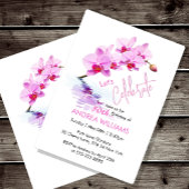 Wilde Orchideenblüten 50. Geburtstag Einladung