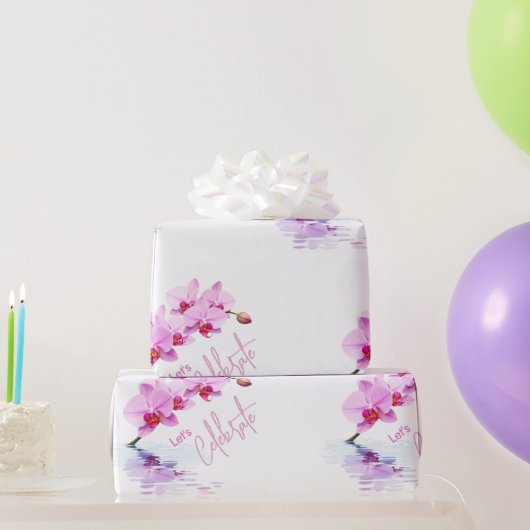 Wilde Orchideenblüten Geburtstag / Klein Geschenkpapier (Partygeschenke)