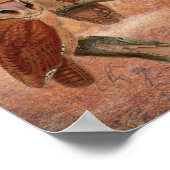 Wilde Owls und Schmetterlinge Poster (Ecke)