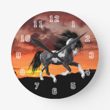 Wilde Paint Horse Wall Clock