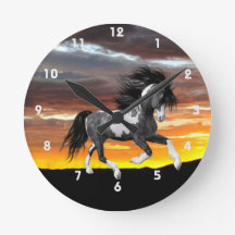 Wilde Paint Horse Wall Clock