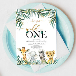 Wilde Party-Tiere Kinder-Geburtstags-Einladung Einladung