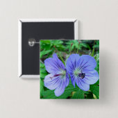 Wilde Pelargonie Button (Vorne & Hinten)