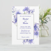 Wilde Periwinkles: Einladung zum Hochzeitsfeiern (Stehend Vorderseite)