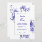 Wilde Periwinkles: Einladung zum Hochzeitsfeiern (Vorne/Hinten)