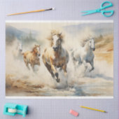 Wilde Pferde Aquarellfärbung Seidenpapier (Basteln)