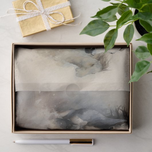 Wilde Pferde Aquarellfärbung Seidenpapier (Geschenk)