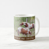 Wilde Pferde Assateague und Chicoteague Kaffeetasse (VorderseiteRechts)