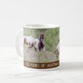 Wilde Pferde Assateague und Chicoteague Kaffeetasse (Vorderseite Links)