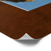 Wilde Pferde auf Leder Poster (Ecke)