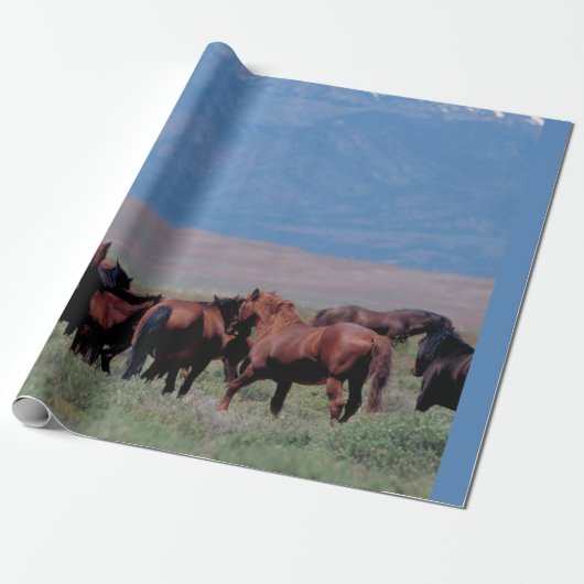 Wilde Pferde aus dem Westen Geschenkpapier (Ungerollt)