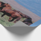 Wilde Pferde aus dem Westen Geschenkpapier (Ecke)